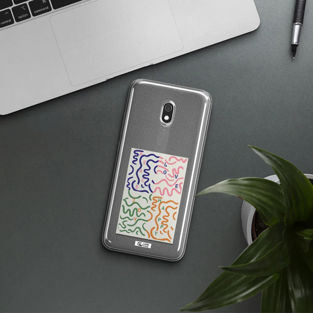 Peace,Love,Joy,Happy Xiaomi Redmi 8A Clear TPU Case