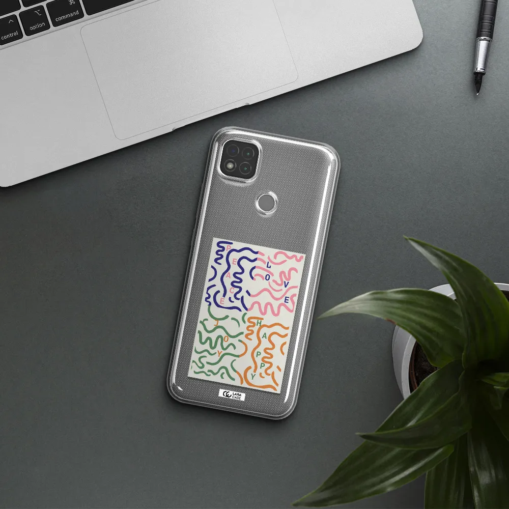 Peace,Love,Joy,Happy Xiaomi Redmi 9C Clear TPU Case