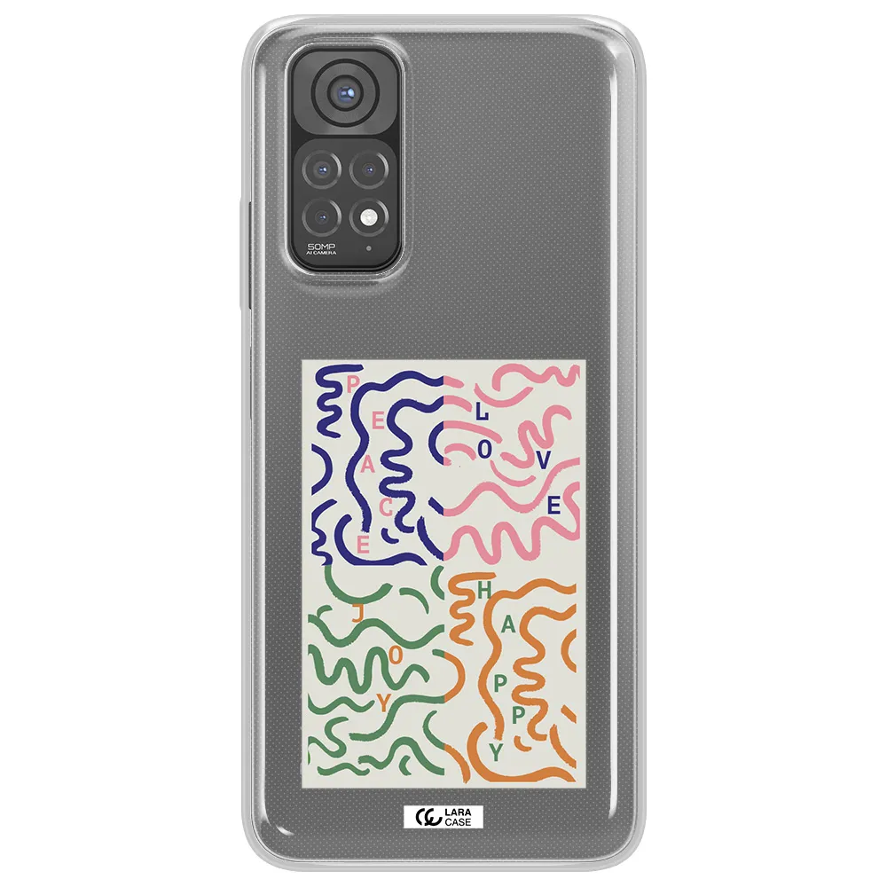 Peace,Love,Joy,Happy Xiaomi Redmi Note 11 Clear TPU Case
