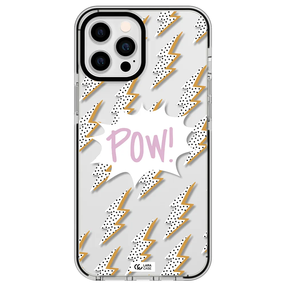 Thunder Apple iPhone 12 pro max impact black border Case