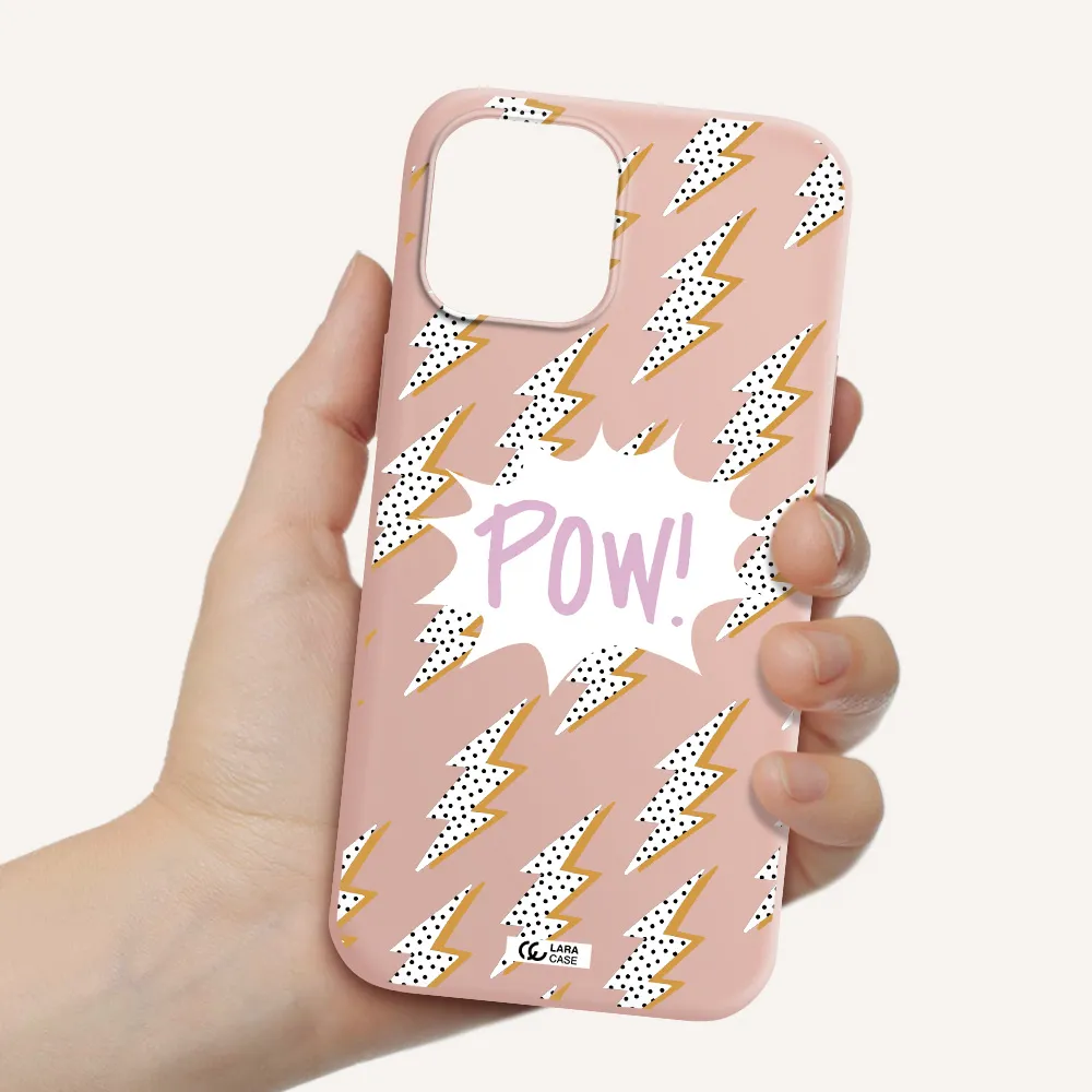 Thunder Apple iPhone 12 pro Silicone pastel pink Case