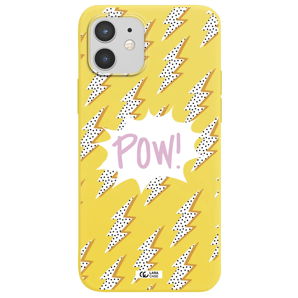 Thunder Apple iPhone 12 Silicone canary yellow Case