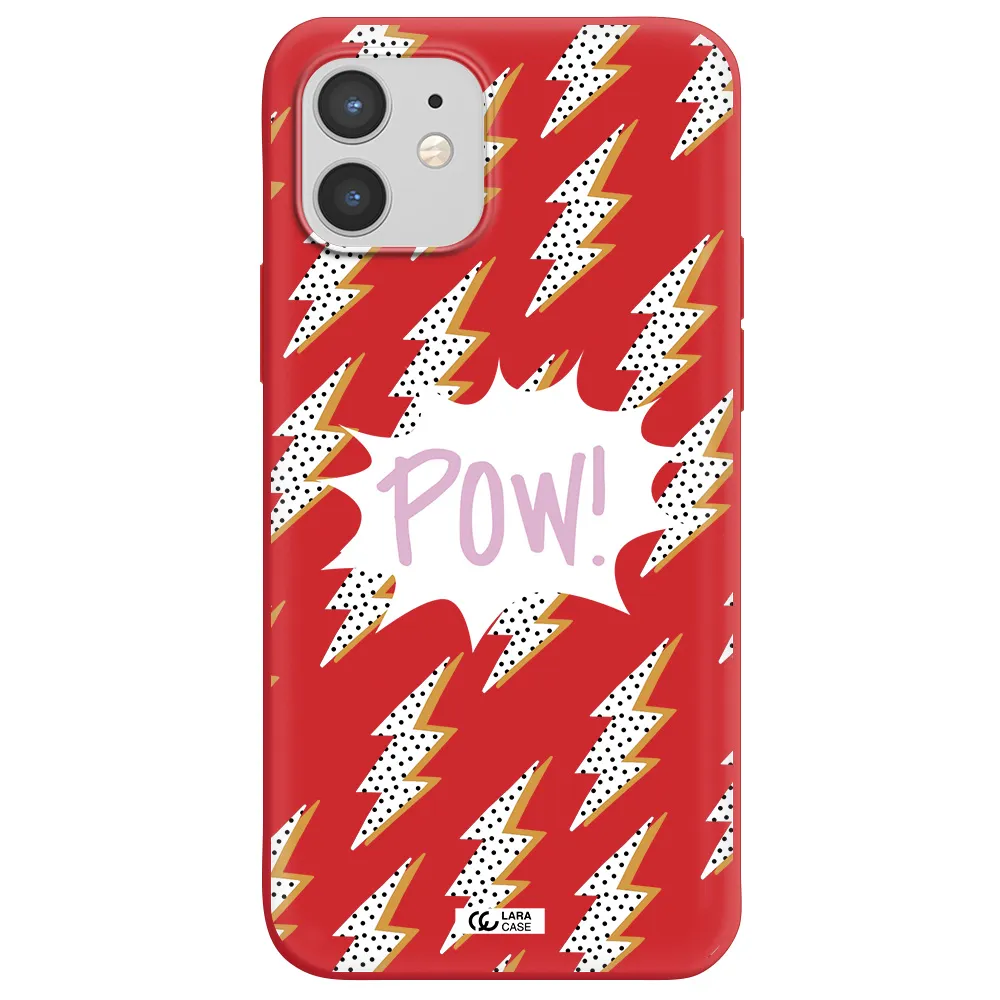 Thunder Apple iPhone 12 Silicone Imperial Red Case