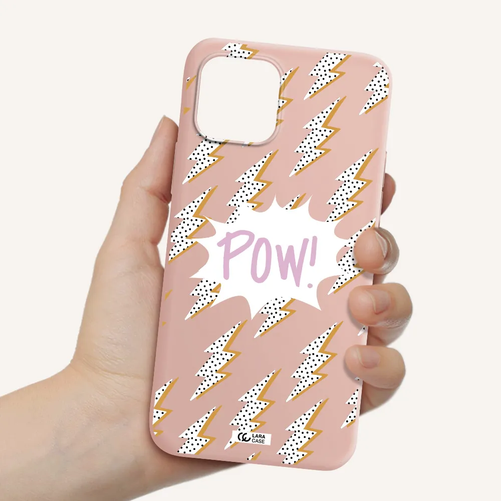 Thunder Apple iPhone 12 Silicone pastel pink Case