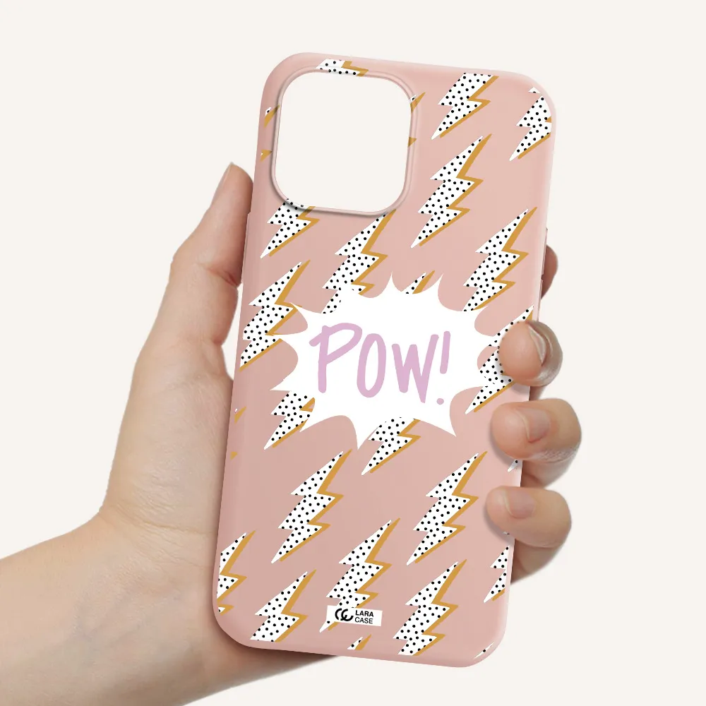 Thunder Apple iPhone 13 Pro Max Silicone pastel pink Case