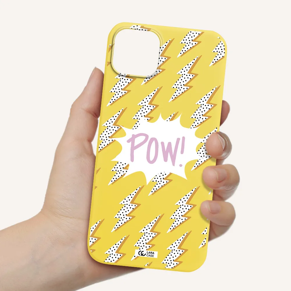 Thunder Apple iPhone 14 plus Silicone canary yellow Case