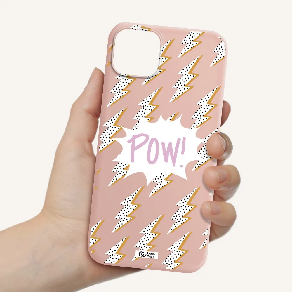 Thunder Apple iPhone 14 plus Silicone pastel pink Case