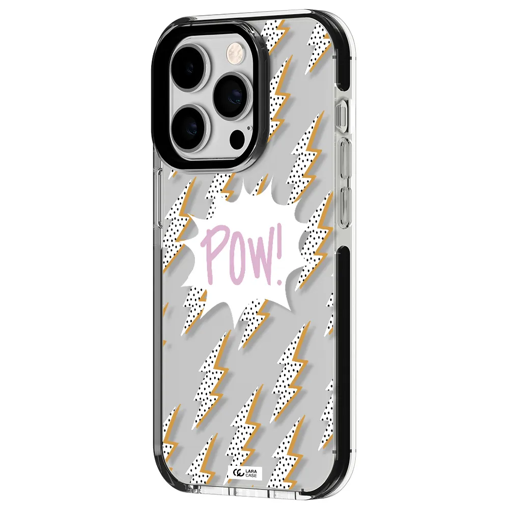 Thunder Apple iPhone 14 pro impact black border Case