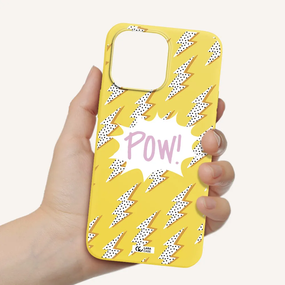 Thunder Apple iPhone 14 pro Silicone canary yellow Case