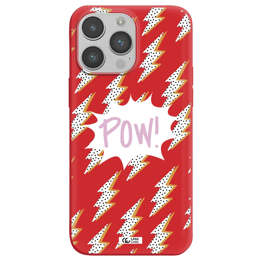 Thunder Apple iPhone 14 pro Silicone Imperial Red Case