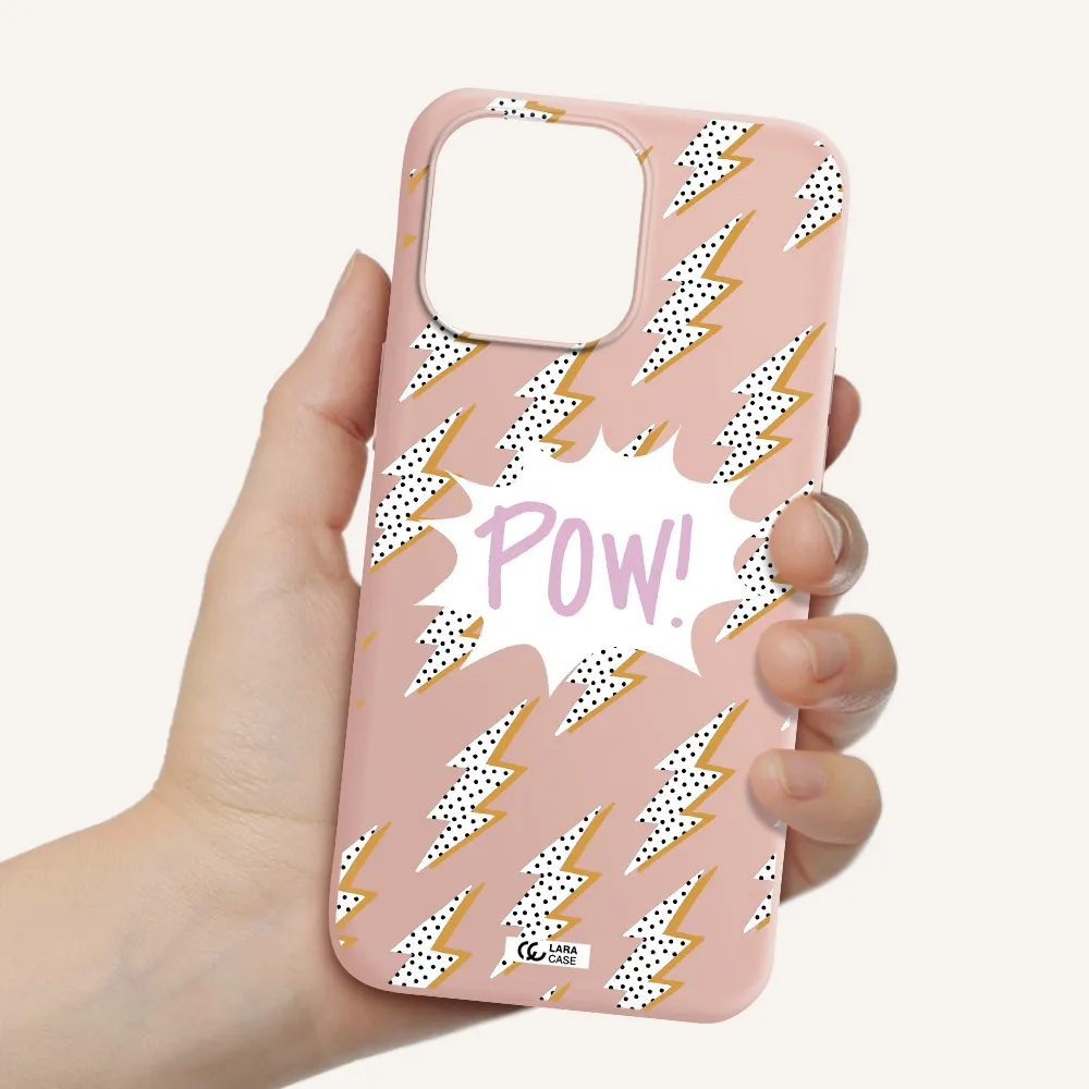 Thunder Apple iPhone 14 pro Silicone pastel pink Case