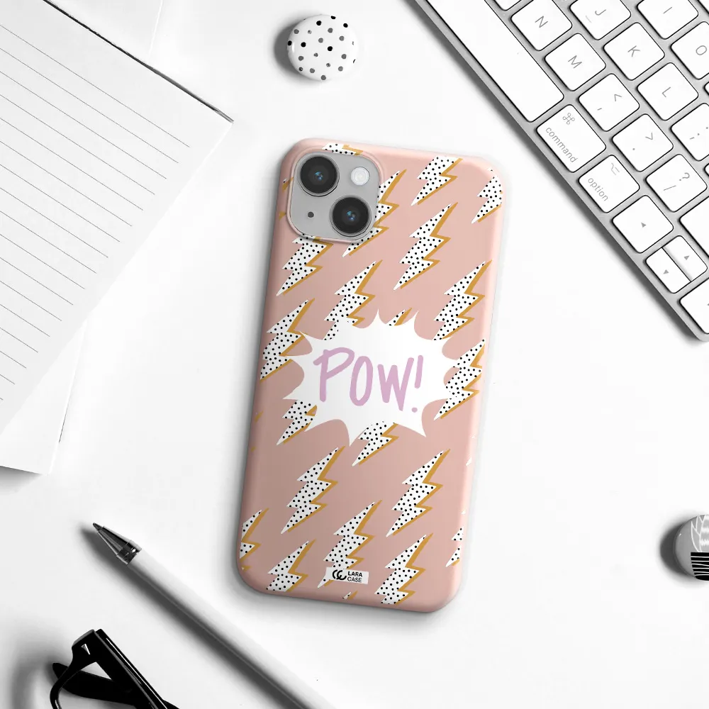 Thunder Apple iPhone 14 Silicone pastel pink Case