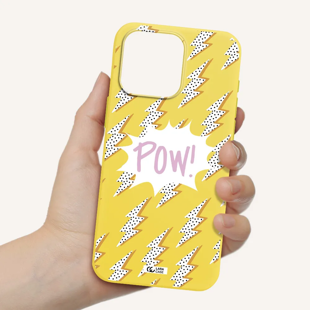 Thunder Apple Iphone 15 Pro max Silicone canary yellow Case