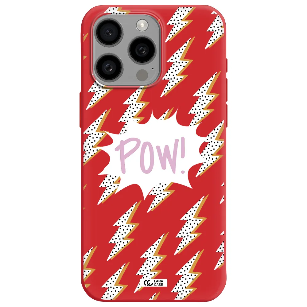 Thunder Apple Iphone 15 Pro Max Silicone Imperial Red Case