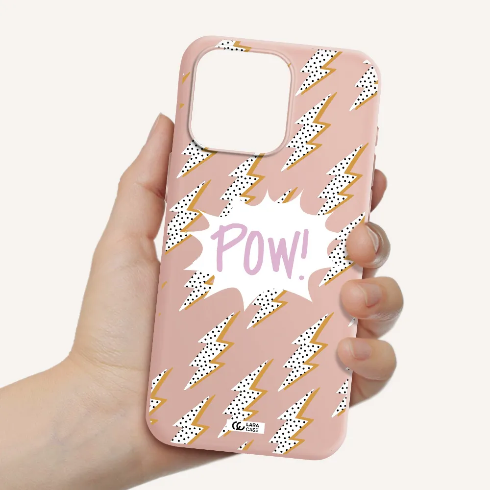 Thunder Apple Iphone 15 Pro max Silicone pastel pink Case