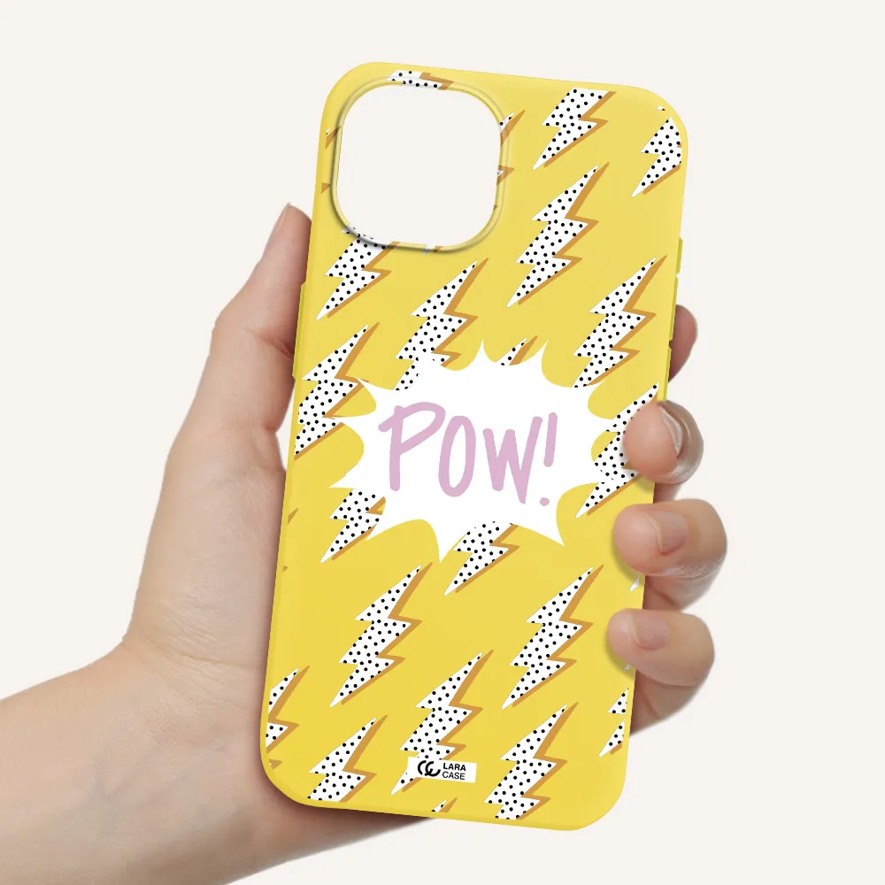 Thunder Apple iPhone 15 Silicone canary yellow Case