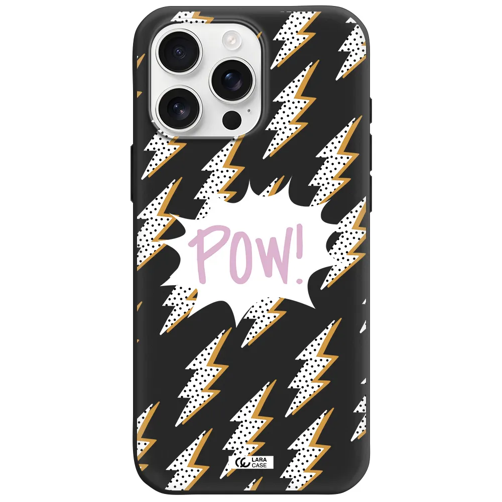 Thunder Apple Iphone 16 Pro Max Silicone Black Case