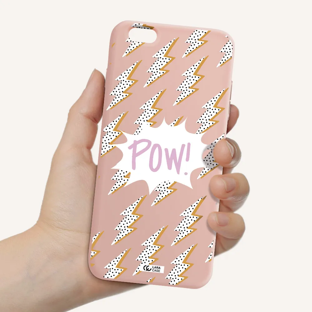 Thunder Apple iPhone 6 s plus Silicone pastel pink Case