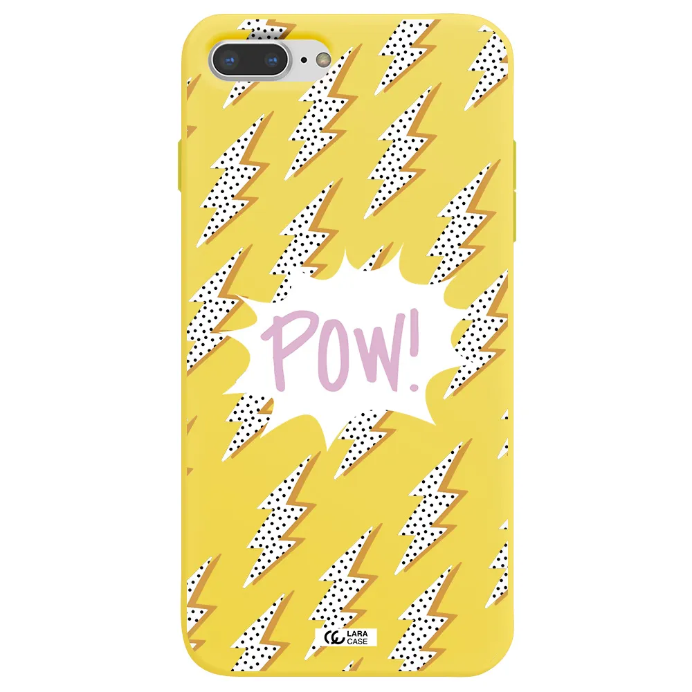 Thunder Apple iPhone 8 plus Silicone canary yellow Case