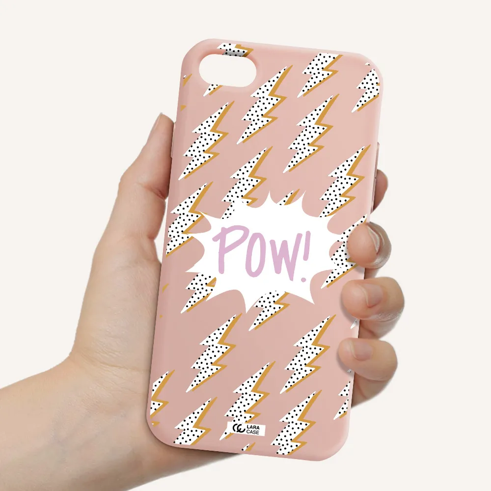 Thunder Apple iPhone 8 Silicone pastel pink Case