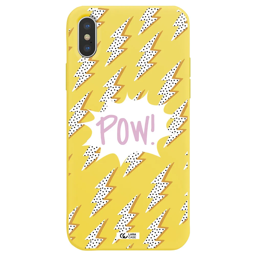 Thunder Apple iPhone X Silicone canary yellow Case