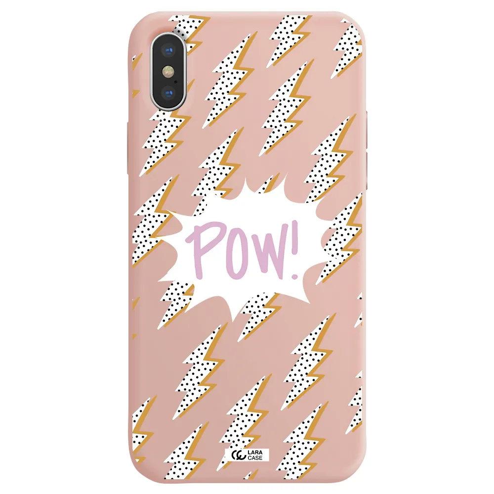 Thunder Apple iPhone X Silicone pastel pink Case