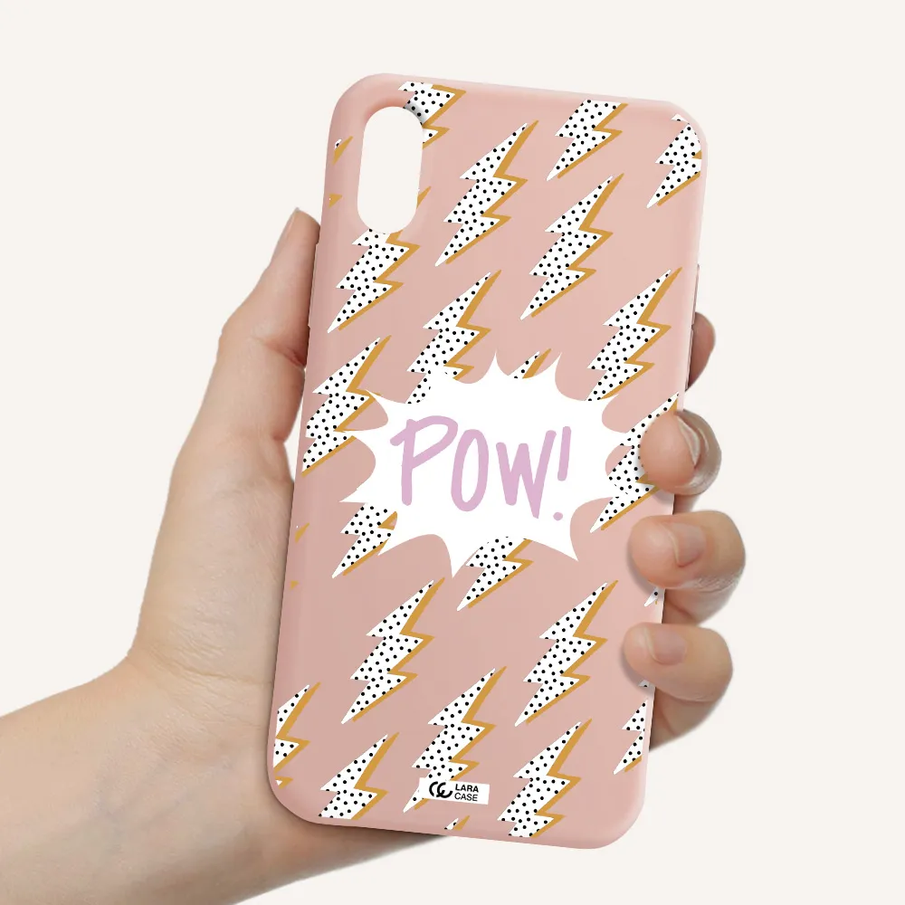 Thunder Apple iPhone X Silicone pastel pink Case