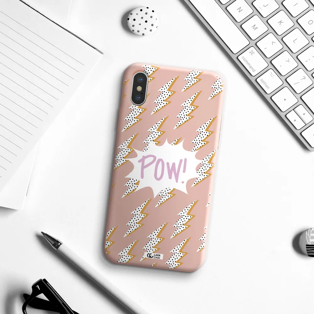 Thunder Apple iPhone X Silicone pastel pink Case