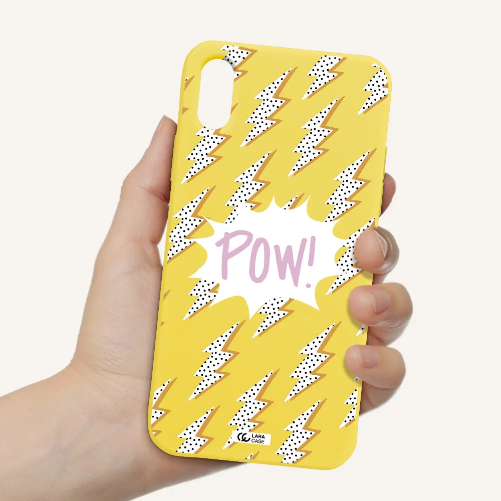 Thunder Apple iPhone XS Silicone canary yellow Case