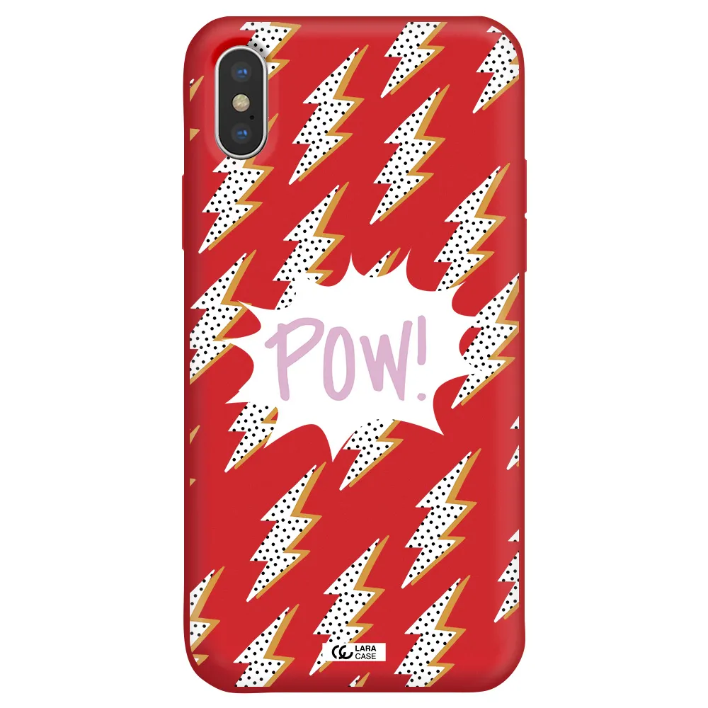 Thunder Apple iPhone XS Silicone Imperial Red Case