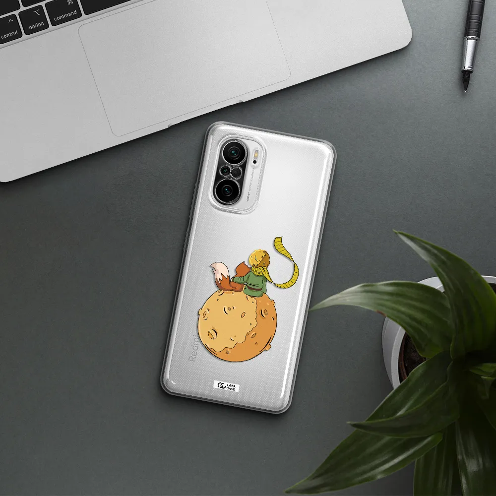 A Cartoon Of A Fox And A Fox Sitting On A Planet Xiaomi Poco F3 Clear Tpu Case