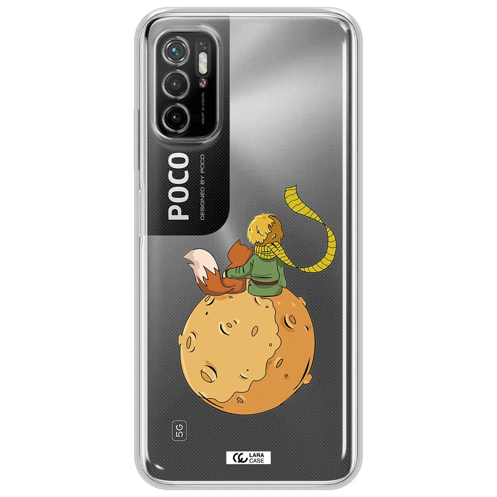 A Cartoon Of A Fox And A Fox Sitting On A Planet Xiaomi Poco M3 Pro Clear Tpu Case