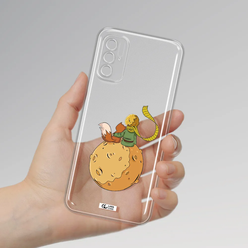 A Cartoon Of A Fox And A Fox Sitting On A Planet Xiaomi Poco M4 Pro 5G Clear Tpu Case