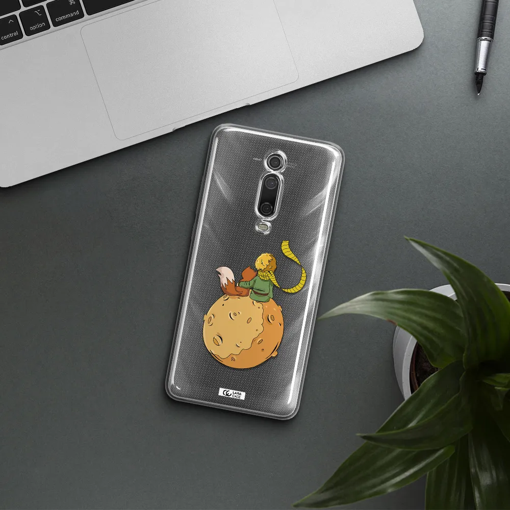 A Cartoon Of A Fox And A Fox Sitting On A Planet Xiaomi Redmi K20 Clear Tpu Case