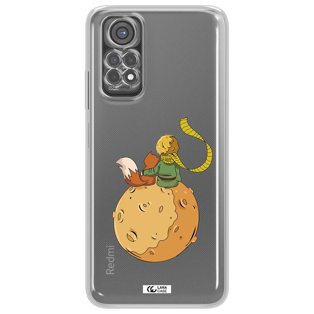 A Cartoon Of A Fox And A Fox Sitting On A Planet Xiaomi Redmi Note 11S Clear Tpu Case