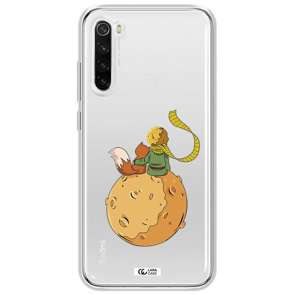 A Cartoon Of A Fox And A Fox Sitting On A Planet Xiaomi Redmi Note 8T Clear Tpu Case