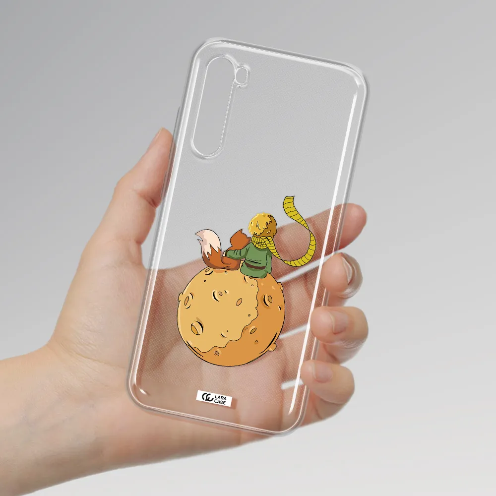 A Cartoon Of A Fox And A Fox Sitting On A Planet Xiaomi Redmi Note 8T Clear Tpu Case