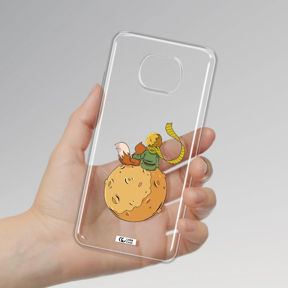 A Cartoon Of A Fox And A Fox Sitting On A Planet Xiaomi Redmi Note 9T Clear Tpu Case