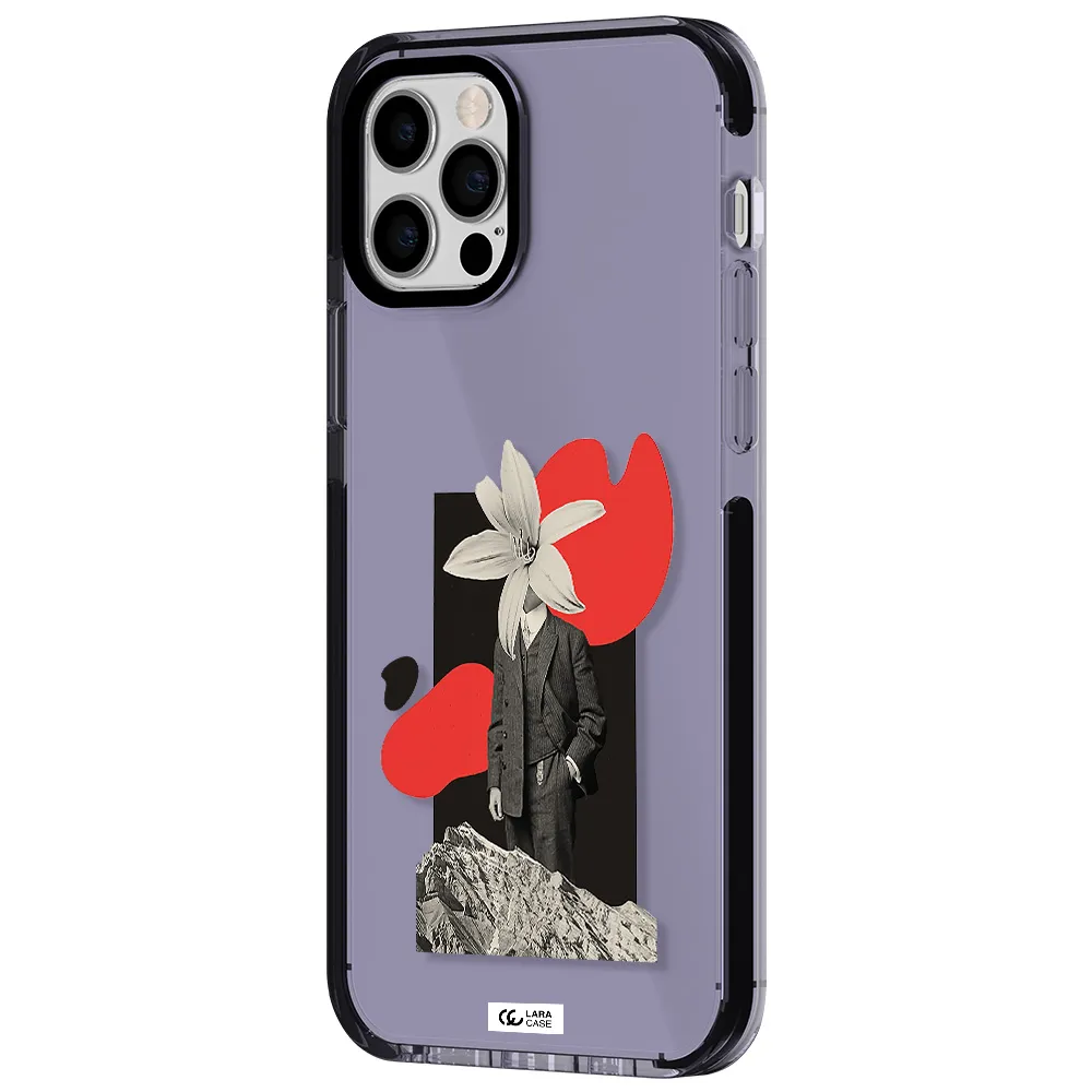 a man in a suit with a flower head Apple iPhone 12 pro impact Lilac Case