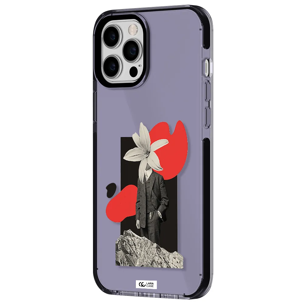 a man in a suit with a flower head Apple iPhone 12 pro max impact Lilac Case