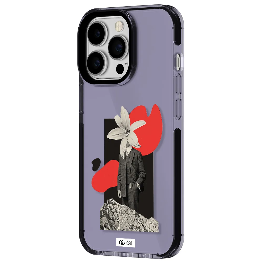 a man in a suit with a flower head Apple iPhone 13 Pro impact Lilac Case
