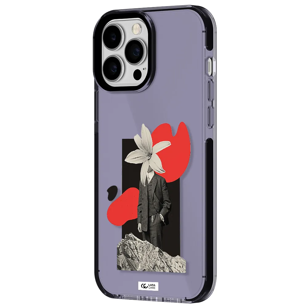 a man in a suit with a flower head Apple iPhone 13 Pro Max impact Lilac Case