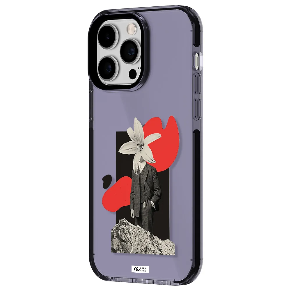 a man in a suit with a flower head Apple iPhone 14 pro max impact Lilac Case