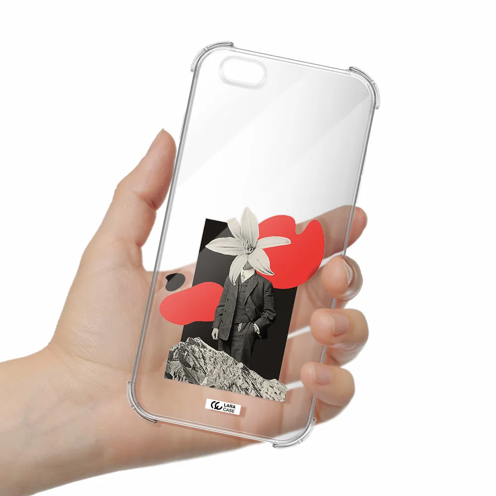a man in a suit with a flower head Apple iPhone 6 plus Clear PC Case