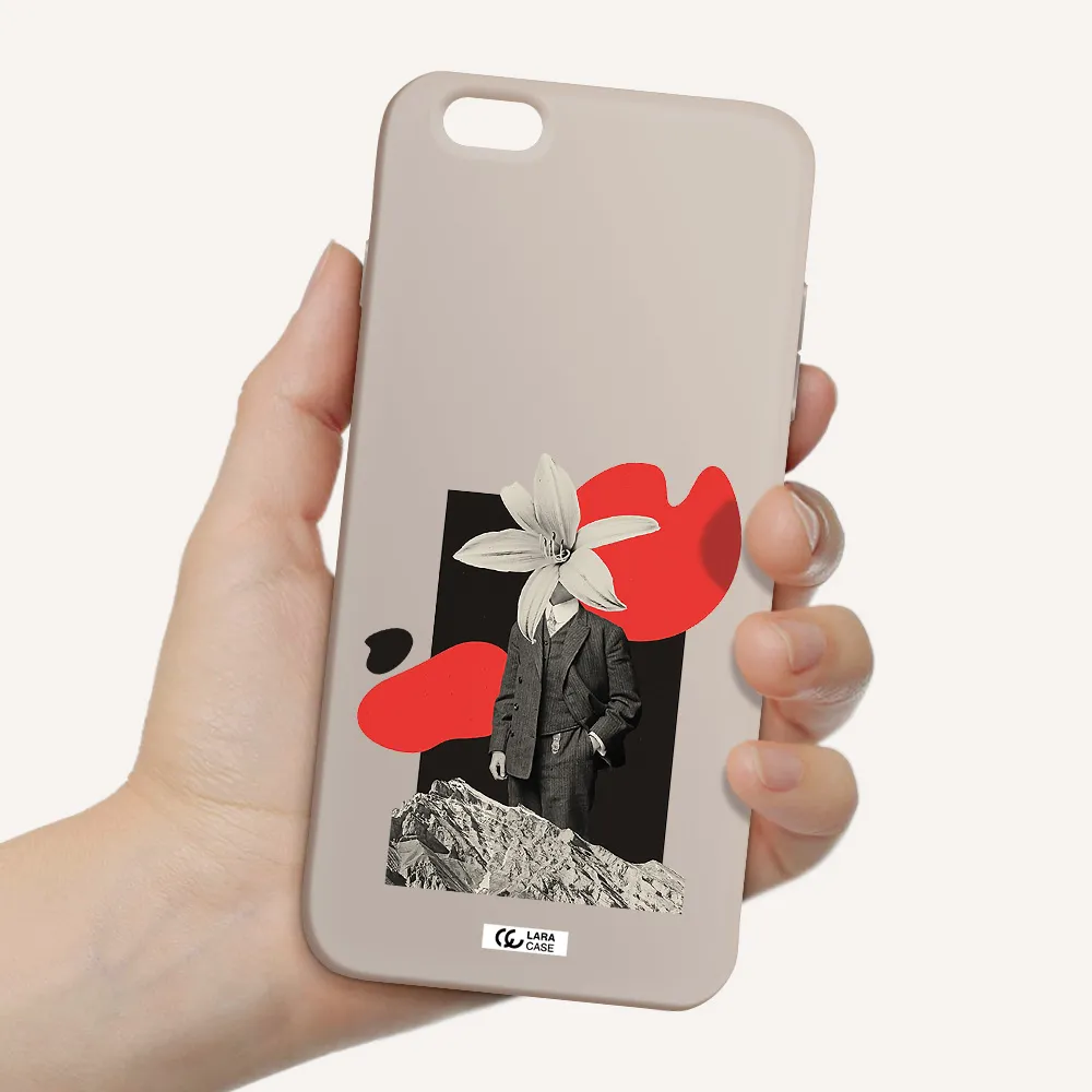 a man in a suit with a flower head Apple iPhone 6 plus Silicone Stone Case