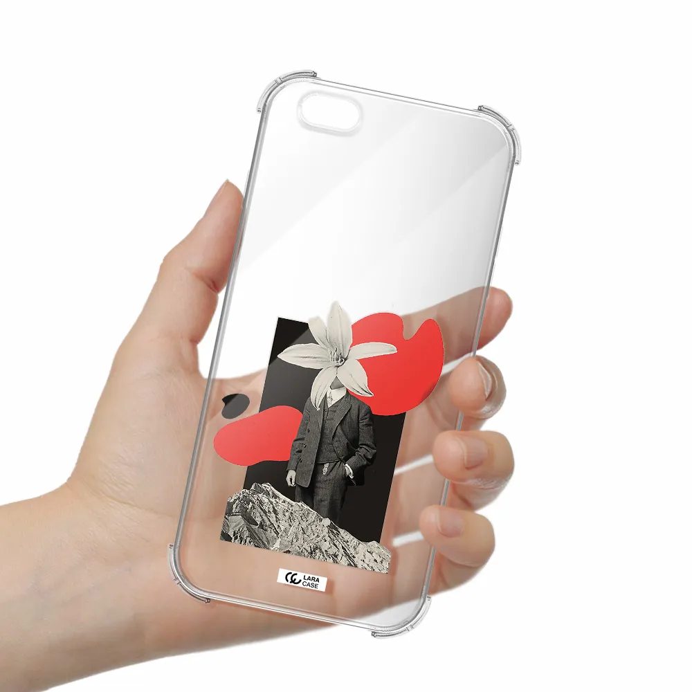 a man in a suit with a flower head Apple iPhone 6 s plus Clear PC Case