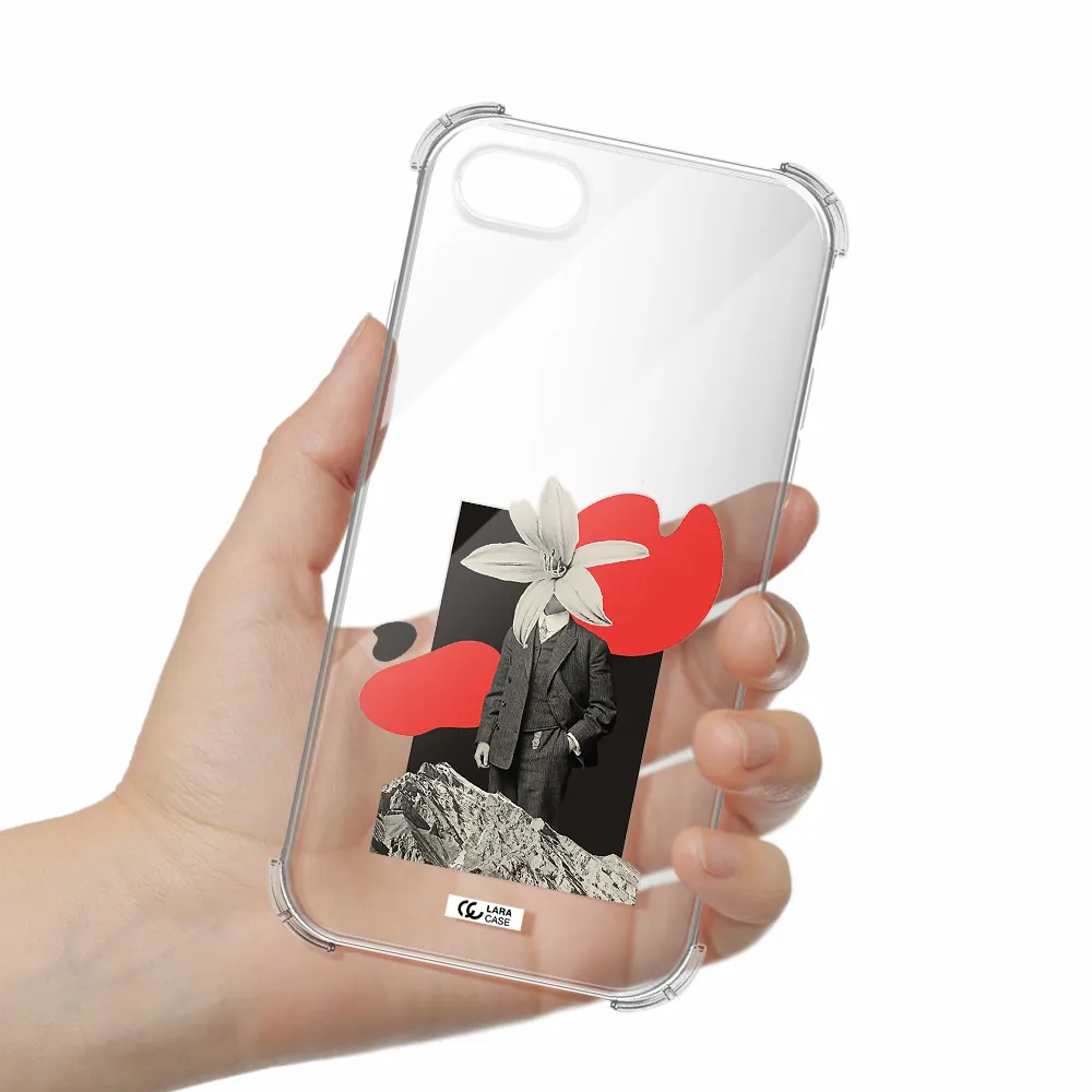 a man in a suit with a flower head Apple iPhone se 2020 Clear PC Case