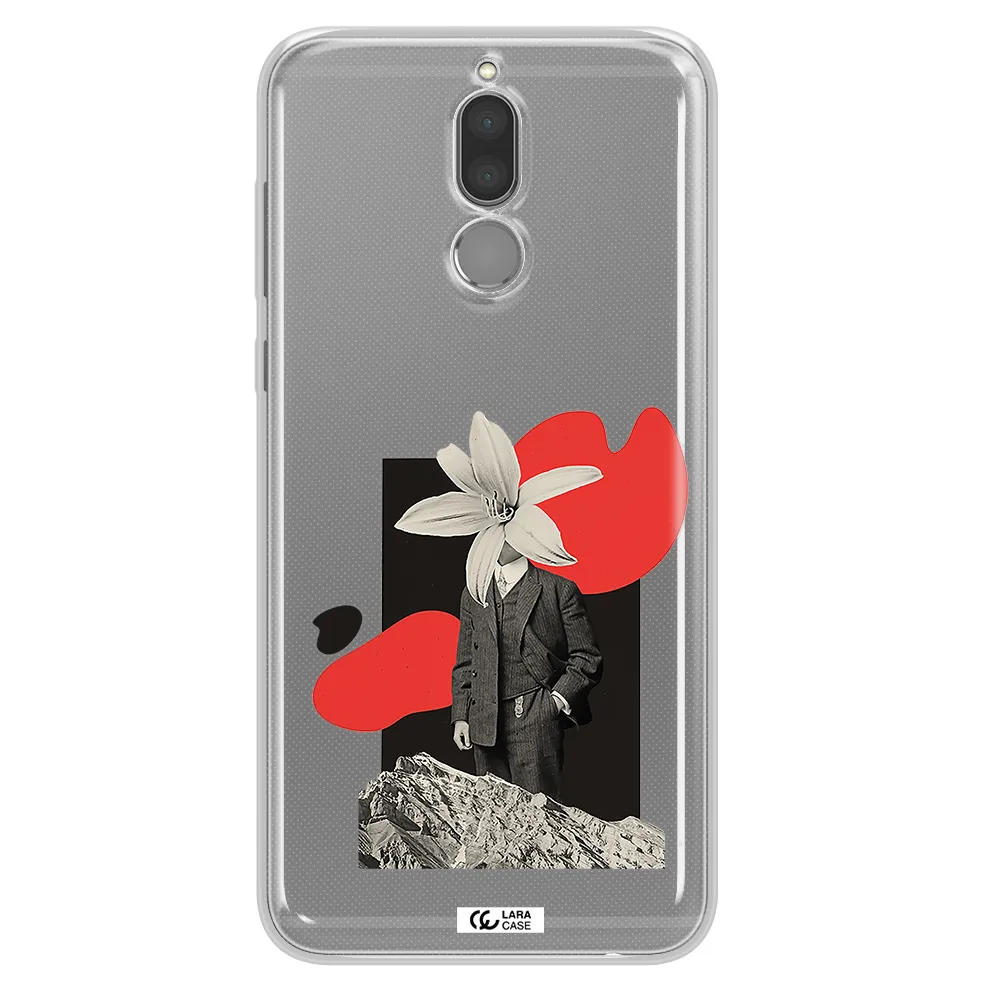 a man in a suit with a flower head Huawei Mate 10 Lite Clear TPU Case