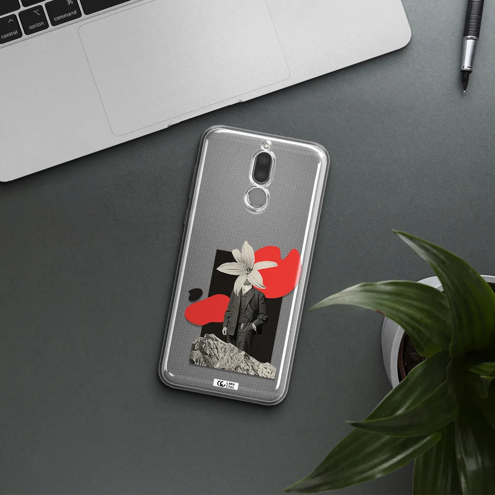a man in a suit with a flower head Huawei Mate 10 Lite Clear TPU Case