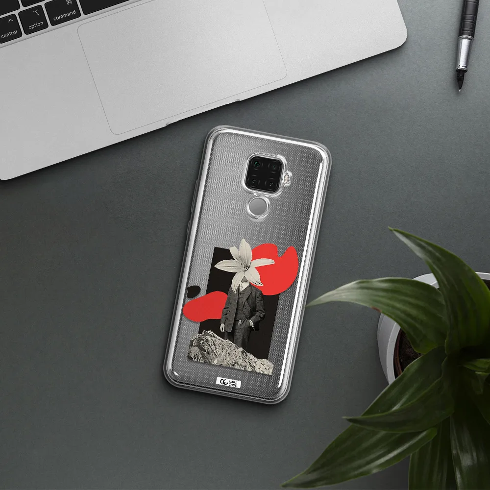 a man in a suit with a flower head Huawei Mate 30 Lite Clear TPU Case